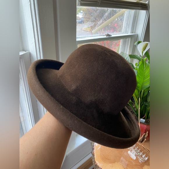Eric Javits brown wool hat hand trimmed and blocked - Picture 1 of 6